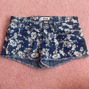 MUDD Floral Jean Shorts Size 5